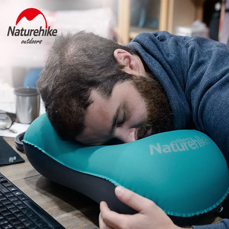 Naturehike Portable Inflatable Pillow Travel Ultralight Air Pillow Neck Pillow Camping Sleeping Gear Fast Use TPU NH17T013-Z