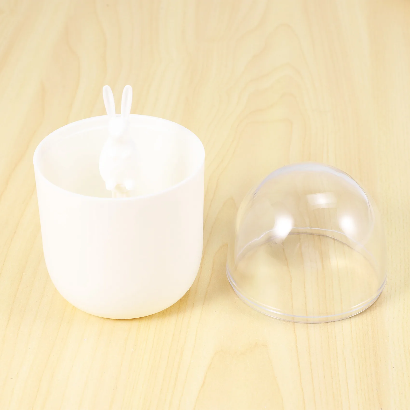 

ABEZZ Cotton Swab Holder, Small Q-tips Toothpicks Storage Organizer (Rabbit)