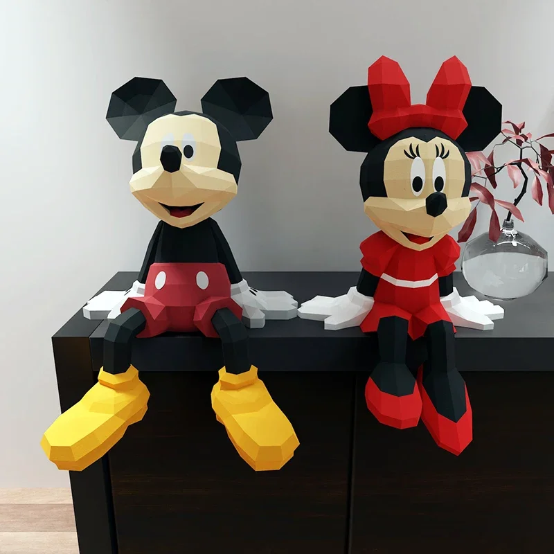 3D Paper Mold Non-Finished Cartoon Mouse Model Folding Paper Work DIY Craft Home Decor Figurines Miniatures