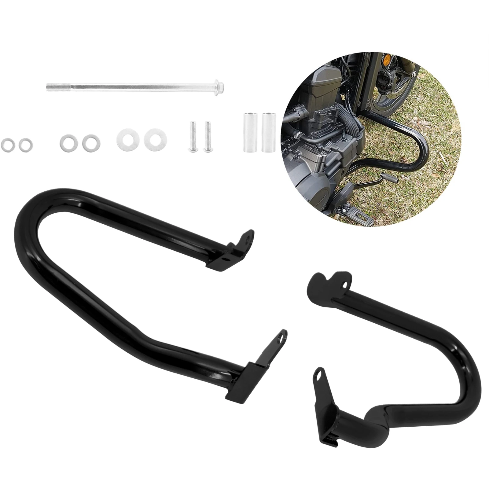 

Highway Engine Crash Bar Guard w/ Footpegs Rubber For Honda CMX1100 2021 2022-2025
