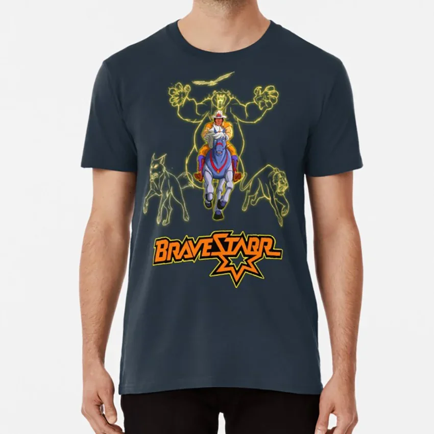 Фильмация Bravestarr T рубашка фильмация Ханна Барбера 70s 80s 80s 90s 90s Bravestarr Brave Starr Star Bravestar