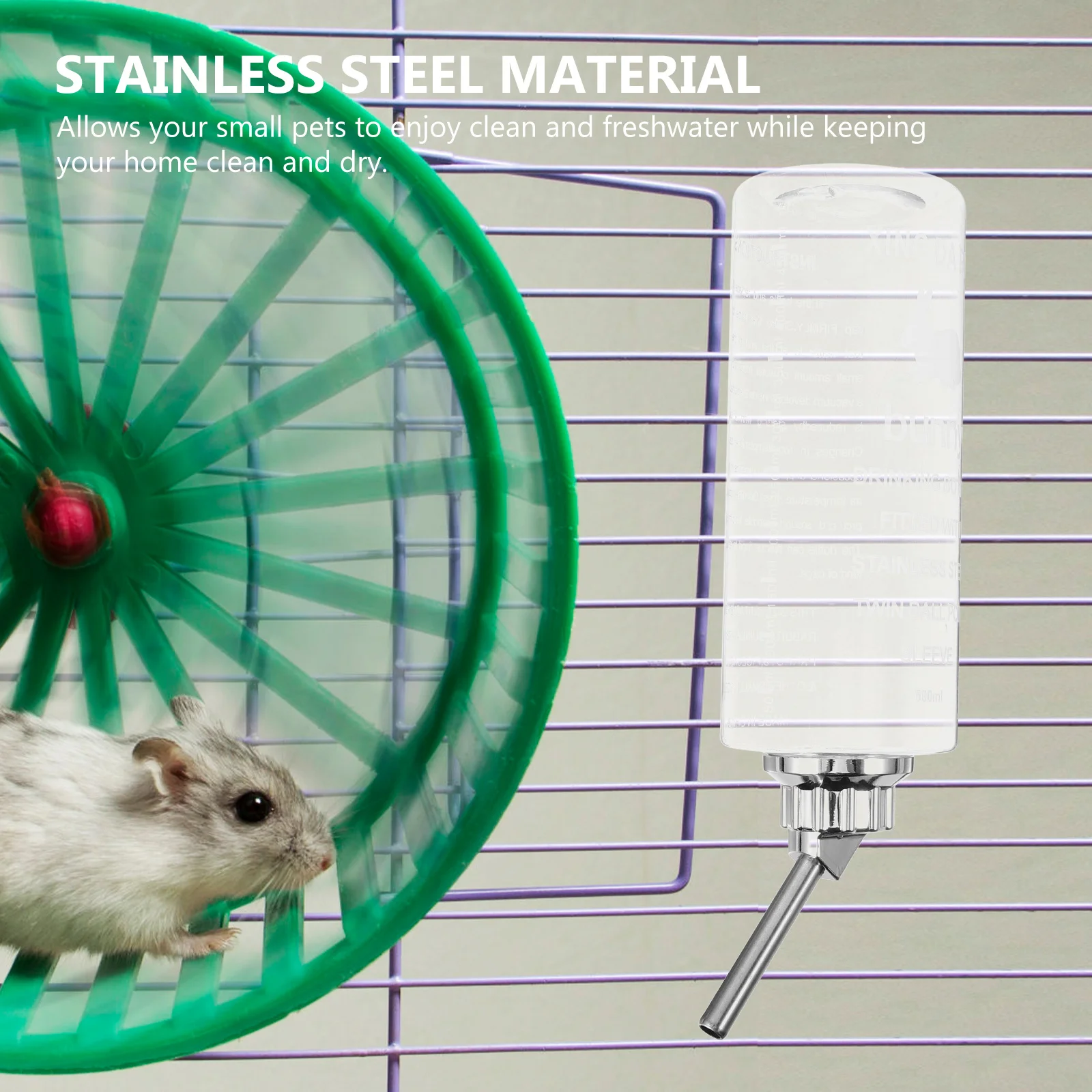 

Pet Water Bottle Dispenser for Dogs Cats Ferrets Hamsters Bunnies Portable Plastic Drinking Fountain Feeder 128 Characters