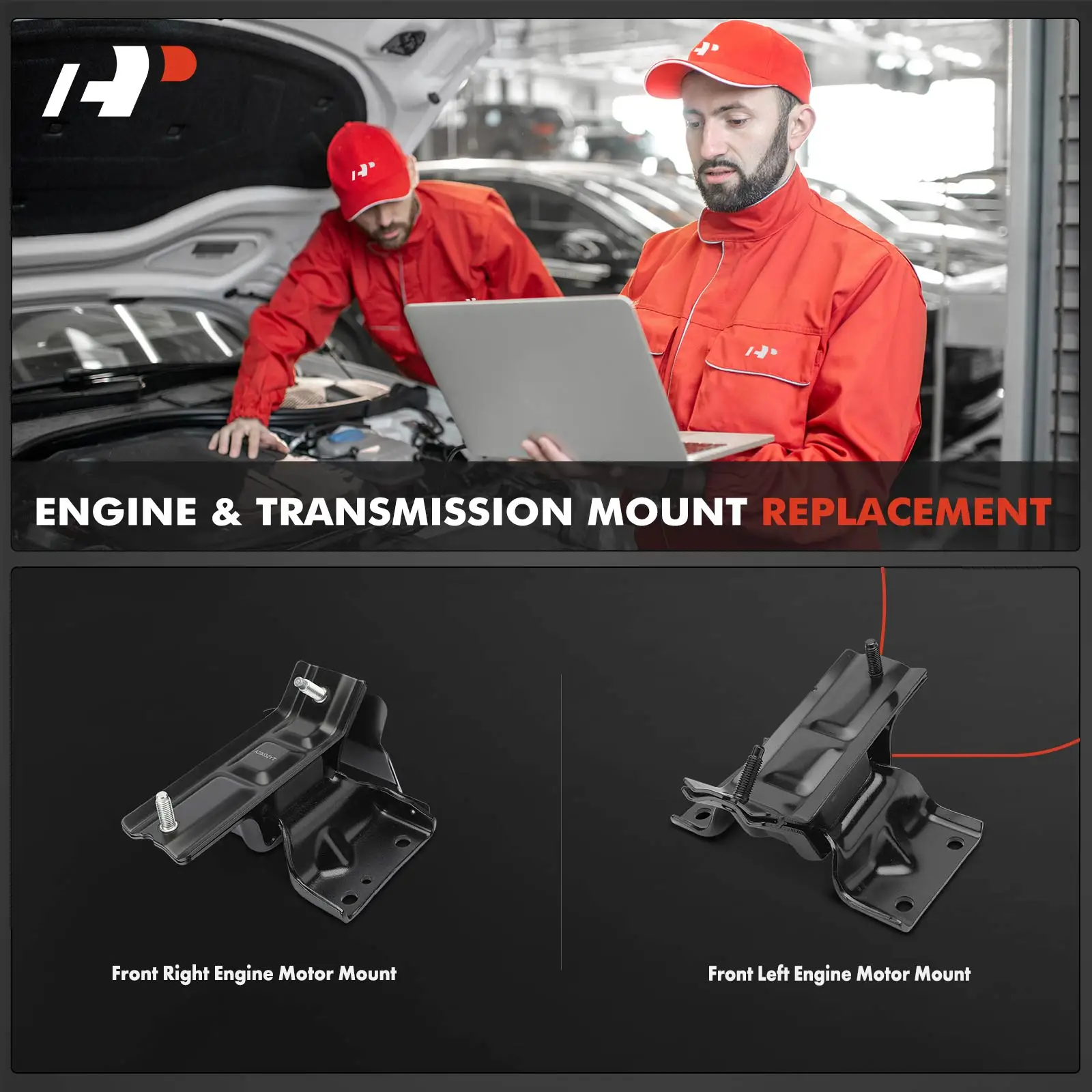 A-Premium 2pcs Engine Motor Mount for Ford E-350 Econoline 1997-1998 E-350 Club Wagon 2003-2005 E-350 Super Duty 1999-2019