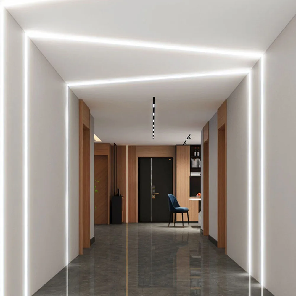 Modern Recessed Magnetic Track Lights Design LED Lamp Magnetic Rail Ceiling System Indoor Track Lighting Spot Rail Spotlights