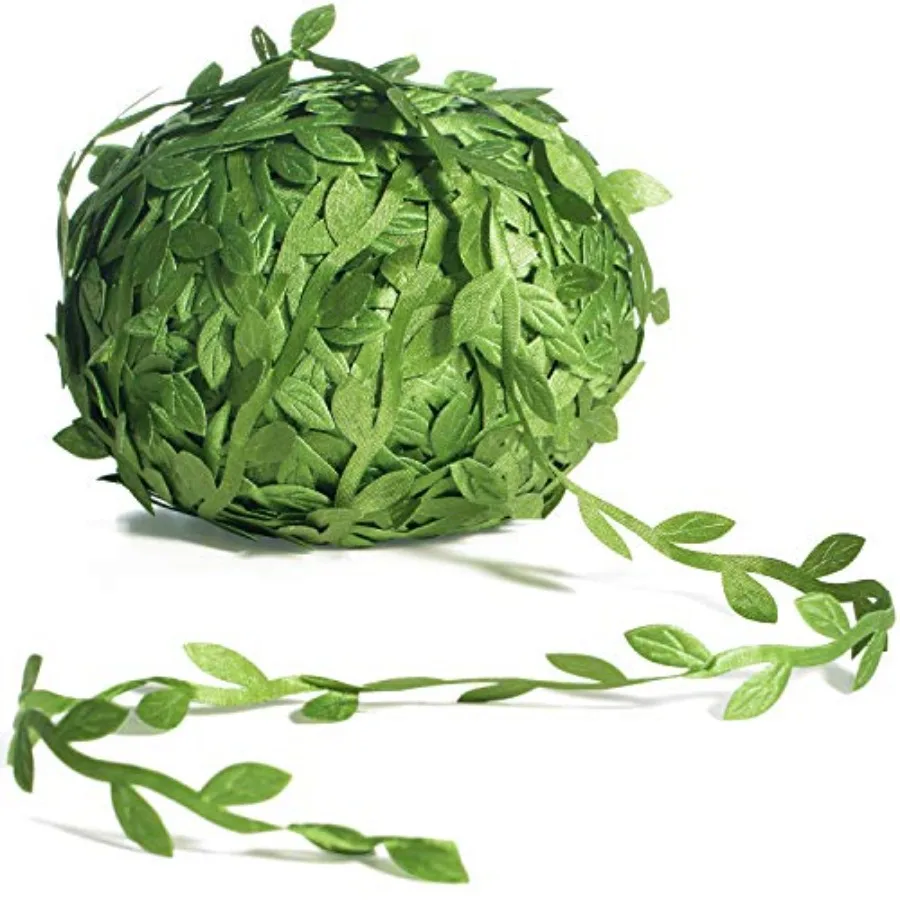 

265 Ft Leaf Ribbon, Artificial Vines Leaves String Trim Ribbon Wild Jungle Botanical Greenery for Baby Shower Party Wedding Hom