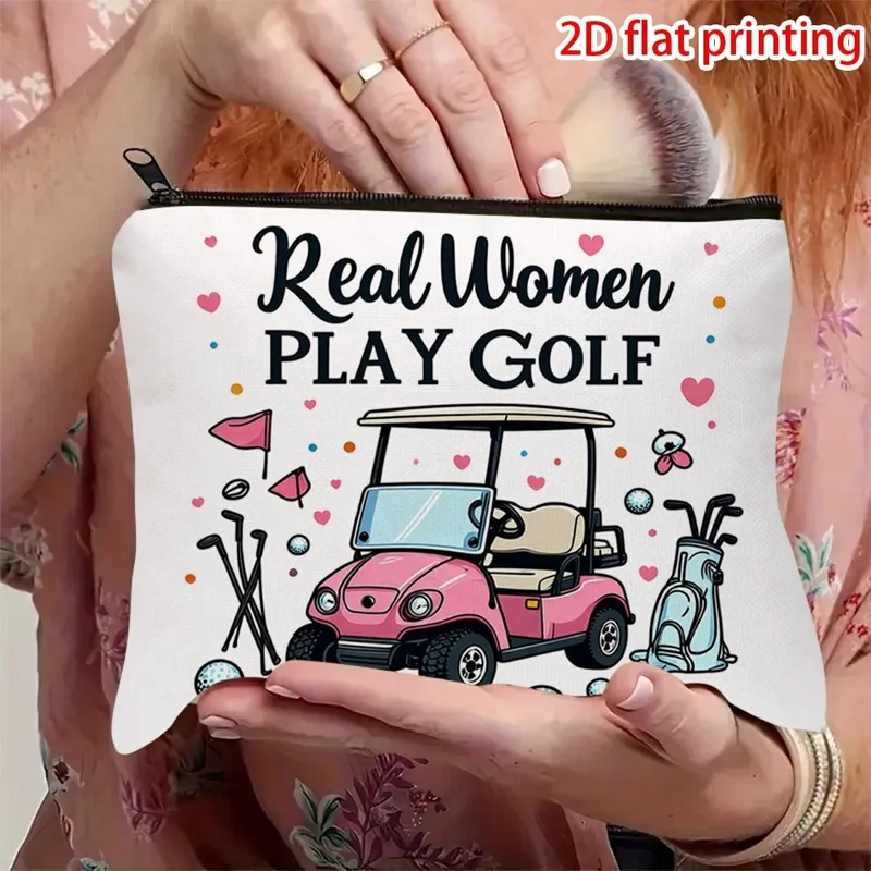1Pc 2D Fun Golf Makeup Bag, 