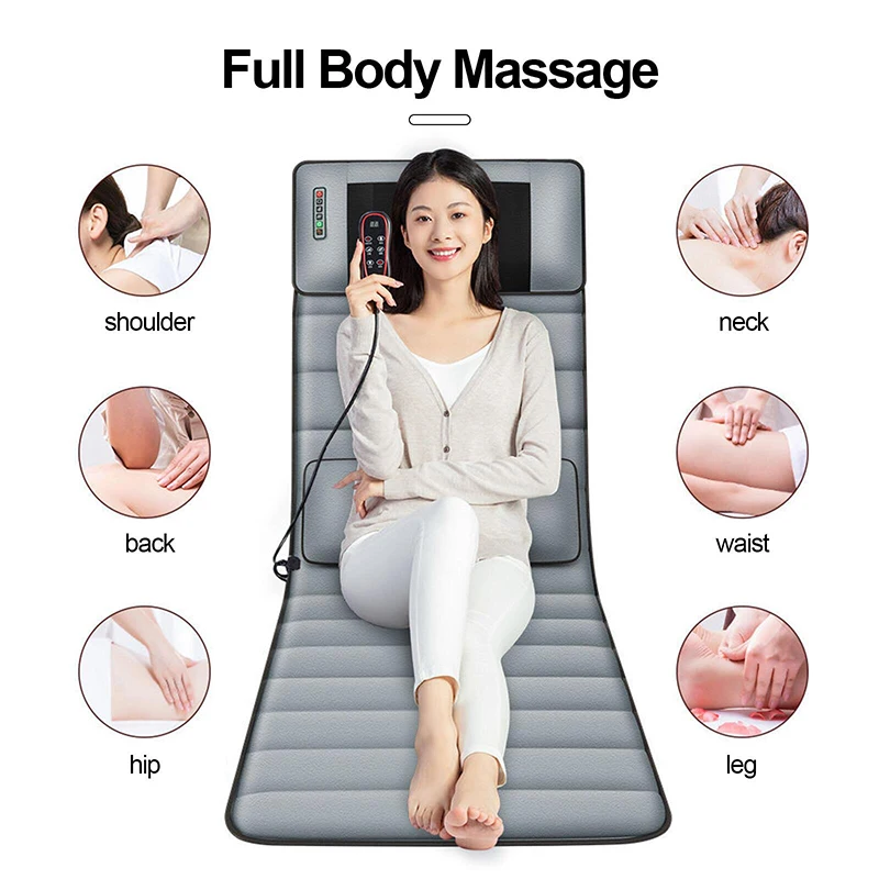 Electric Massage Pad Health Care Vibrator Multifunctional Massaged Cervical Spine Waist Back Pain Relief Relax Massager Heating