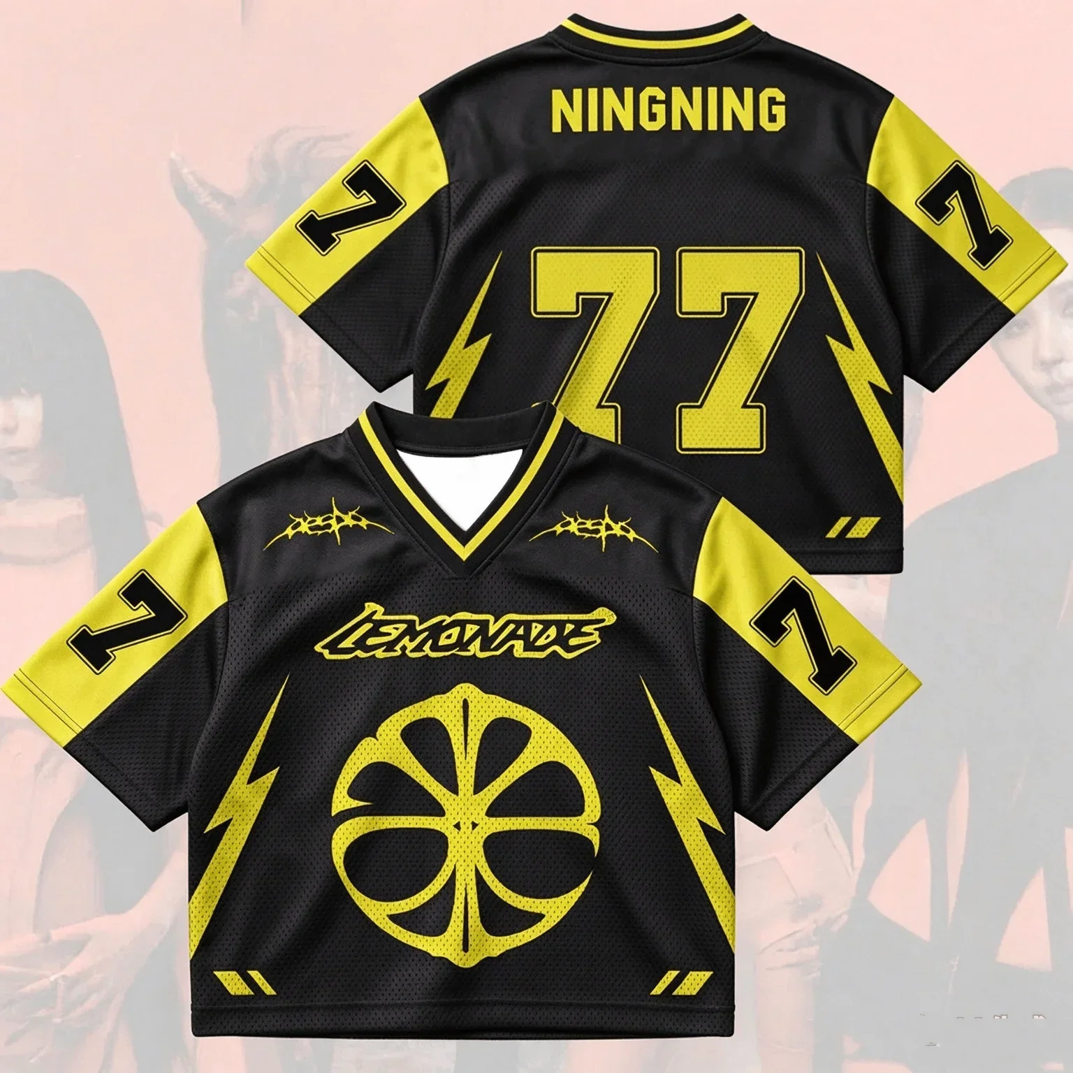 2026 Kpop Fans Lemon Water Style Children's Short Sleeve Parent Child T-shirt Fashion Trend Fast Drying Breathable