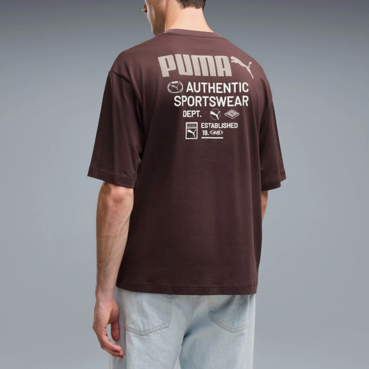 Puma genuine men's retro sports and casual printed round neck short sleeved T-shirt 696183-33