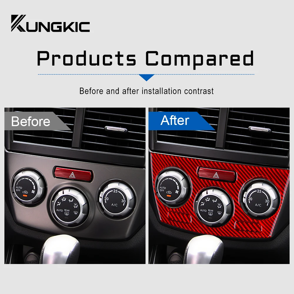 Real Carbon Fiber For Subaru Impreza 2009 2010 2011 Car Interior Air Conditioning Climate Control Accessories Interior Trim
