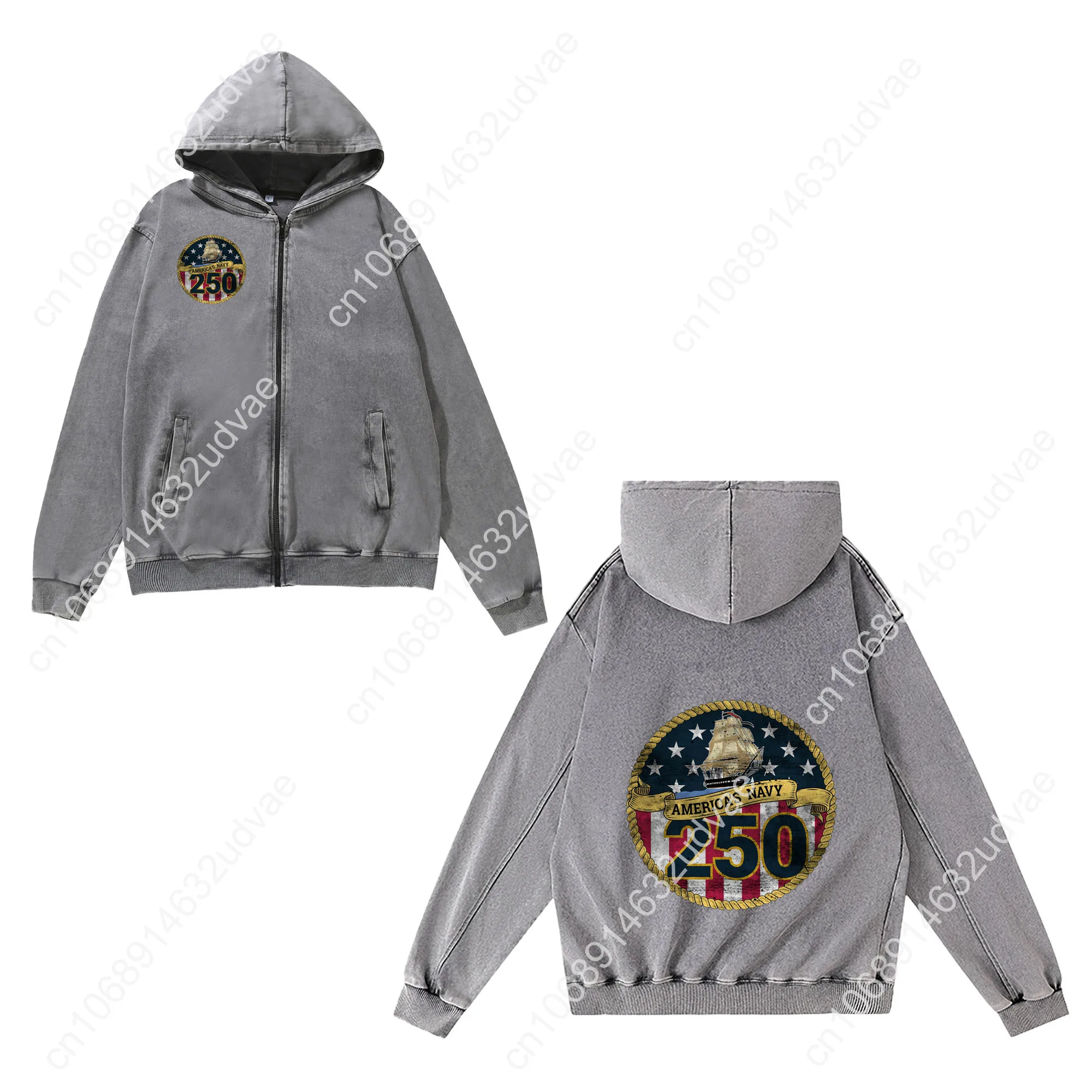 الذكرى 250th الولايات المتحدة سستة البلوز رجل امرأة مراهق ريترو هوديس البلوز عرق قميص كامل البريدي سترة قمم #2