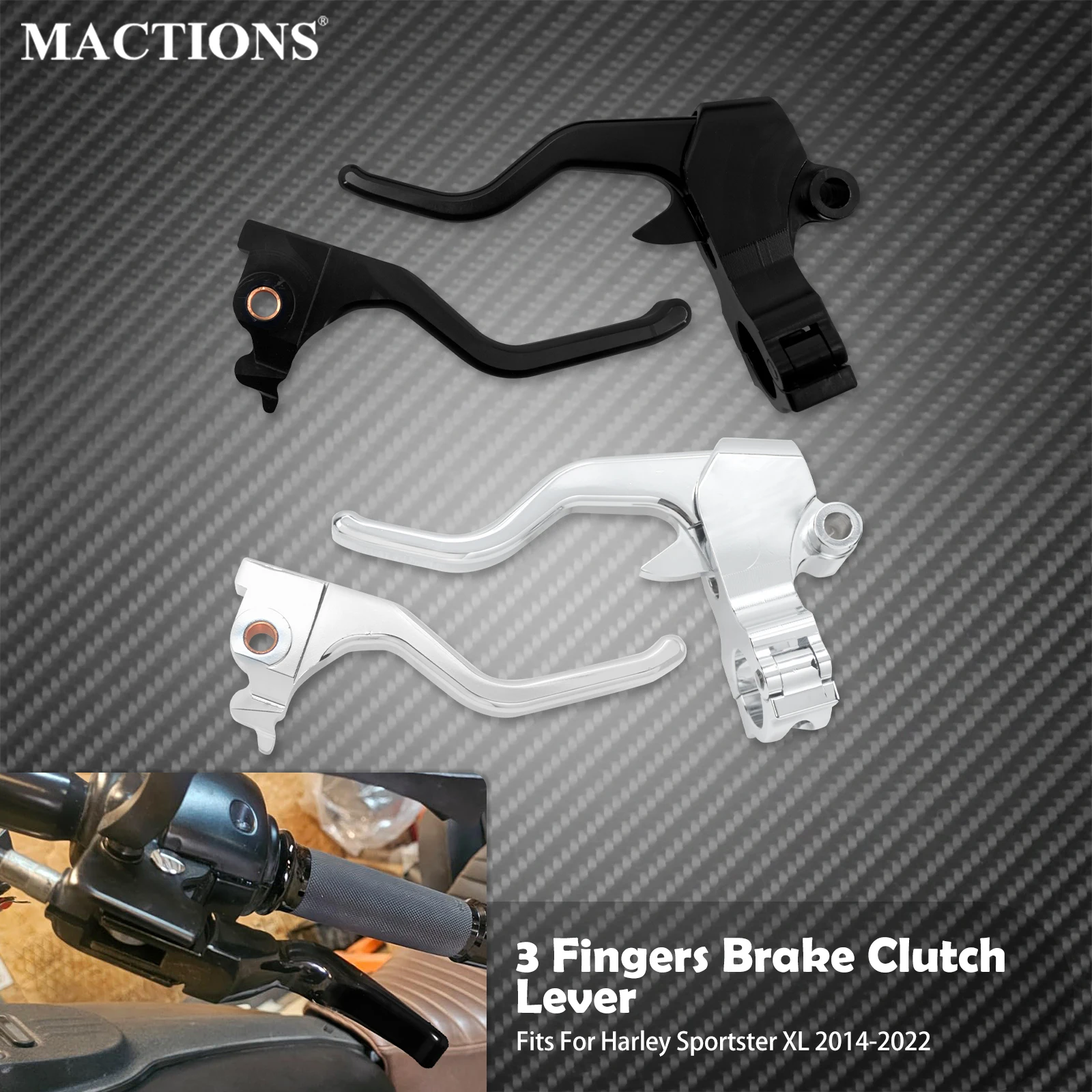 

Motorcycle Brake Clutch Lever 1'' 25mm Handle Perch Short Brake Lever For Harley Sportster XL 883 1200 48 72 Roadster 2014-2022