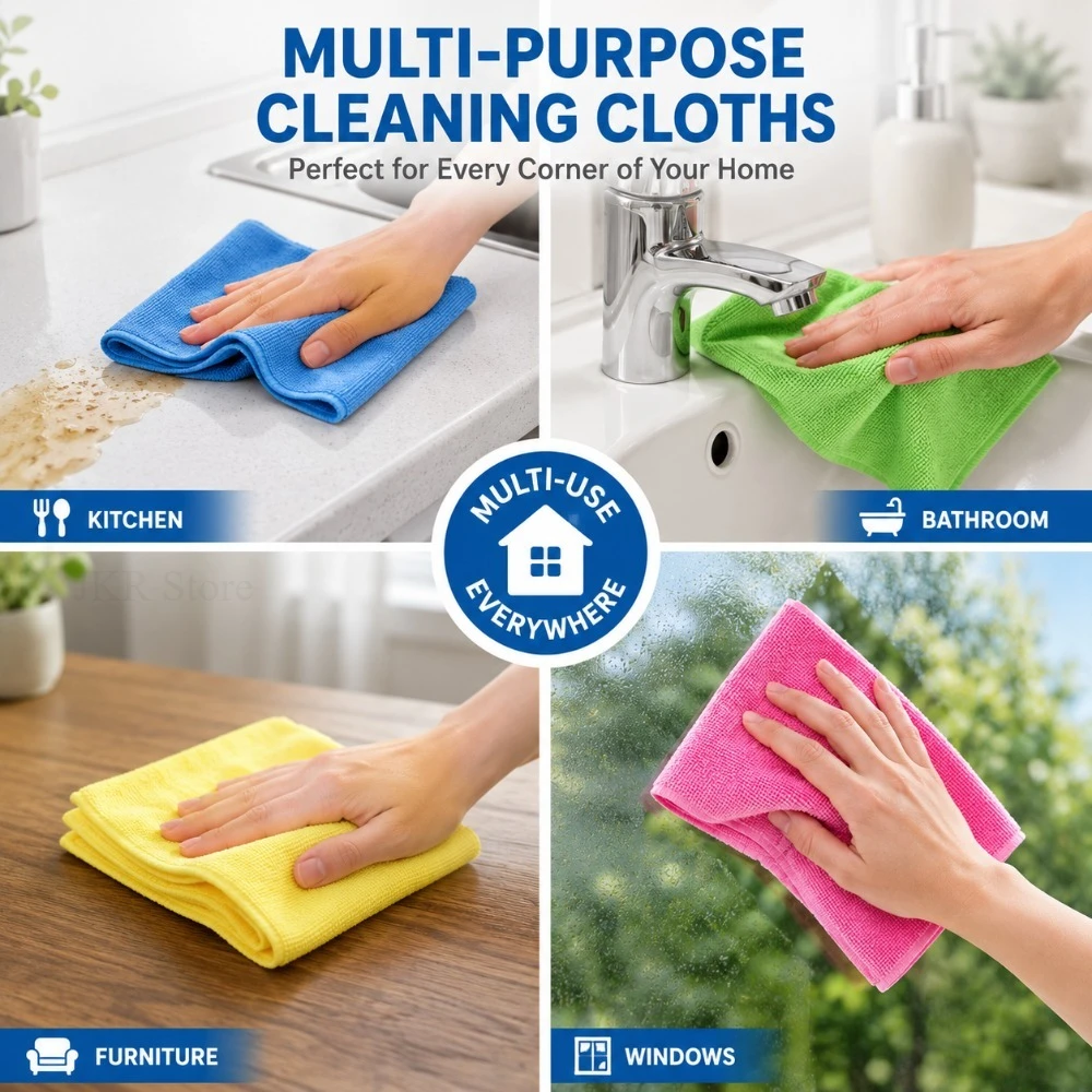 Microfiber Cleaning Cloth Abso - Commercial Kitchen Towels ulasan dan harga