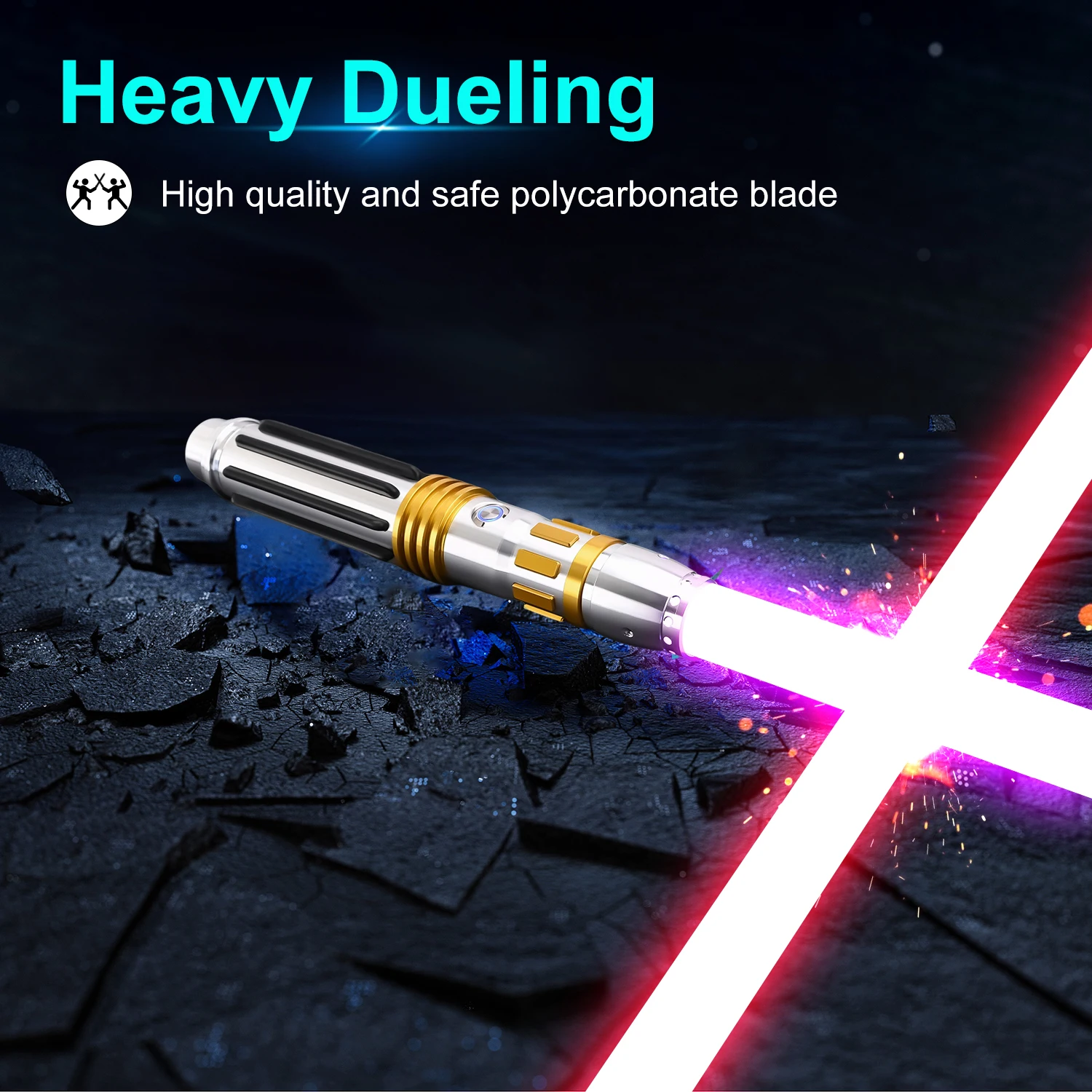 TXQSABER Mace Windu Lightsaber Neo Pixel App Control Smooth Swing Metal Hilt Blaster Premium Cosplay Light Sword Holiday view 3