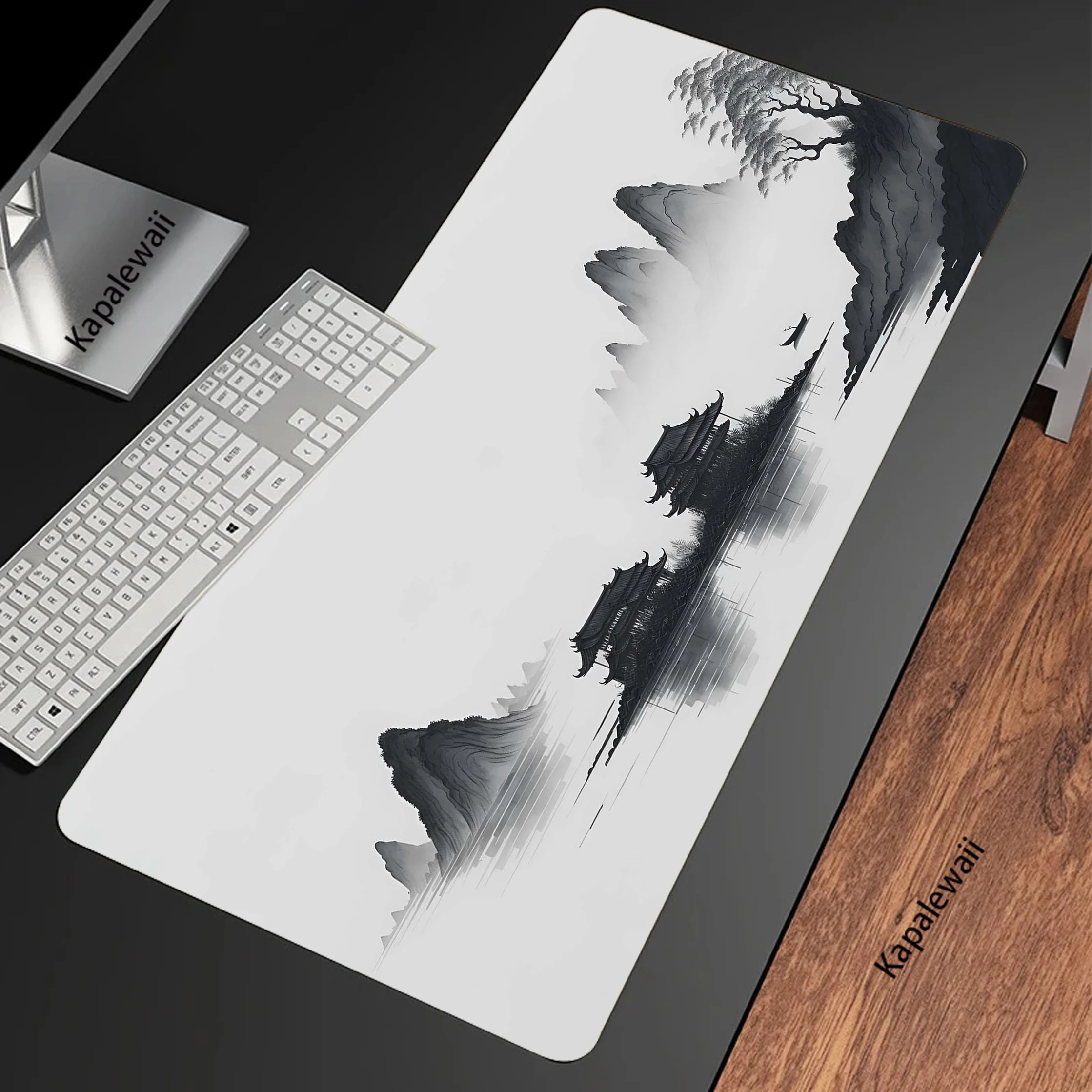 Mountain Serenity Japan Art Gaming Mousepad Pc 900x400mm XXL Mouse Pad Mousemat Non-slip Rubber Pads Big Desk Mat Keyboard Pads