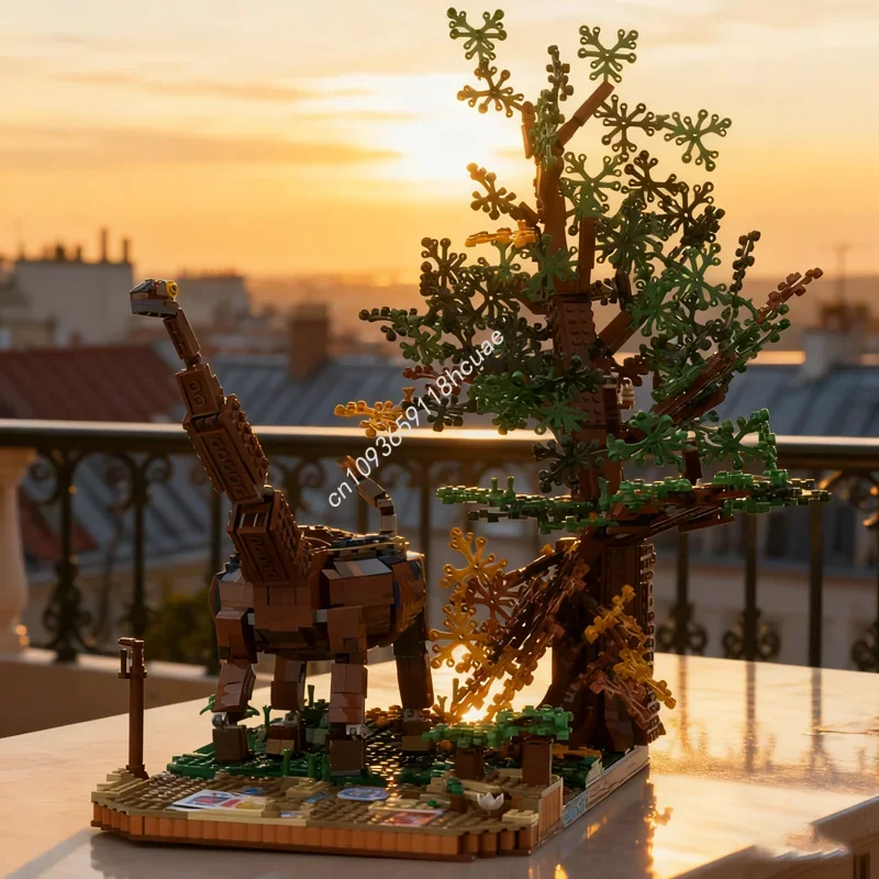1832 piezas MOC Dinosaurio Diorama Casa en el Árbol Ideas y modelo de juguete Bloques de construcción Regalo de Navidad Ladrillos DIY Cumpleaños para niños
