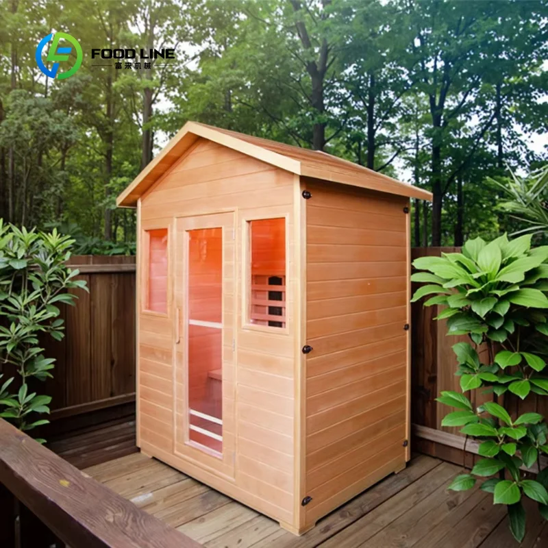 Customized High Quality Ceramic Heater Outdoor Wooden Sauna Room for Home Garden Spa Commercial