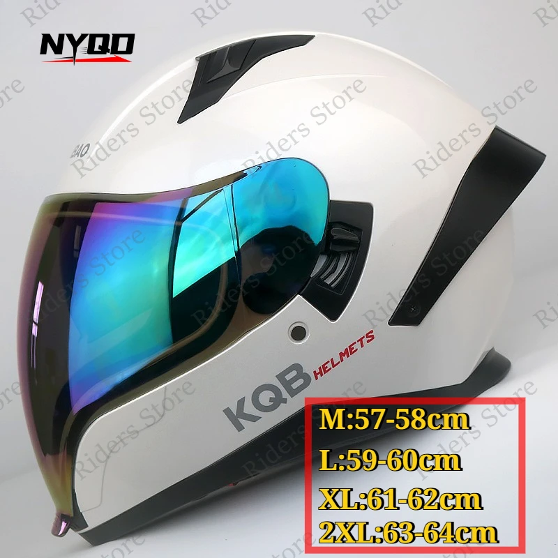 

Мотошлем с двойным визором и Bluetooth-интеркомом, легкий, всесезонный, с защитой от запотевания, 3C, дизайн «Призрачный череп»