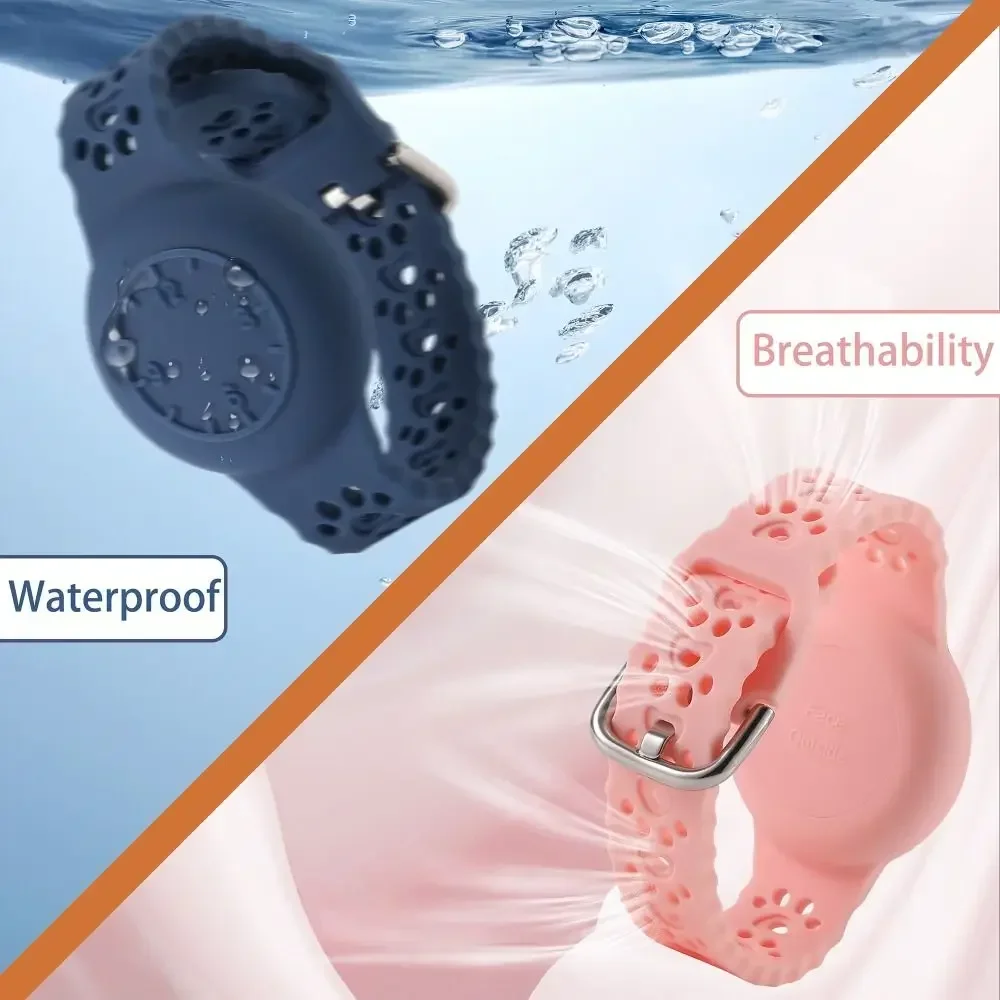 AirTag Bracelet for Kids, Waterproof Cute Cartoon Air tag Holder for Kids with Full Coverage Design Silicone Hidden Wristband