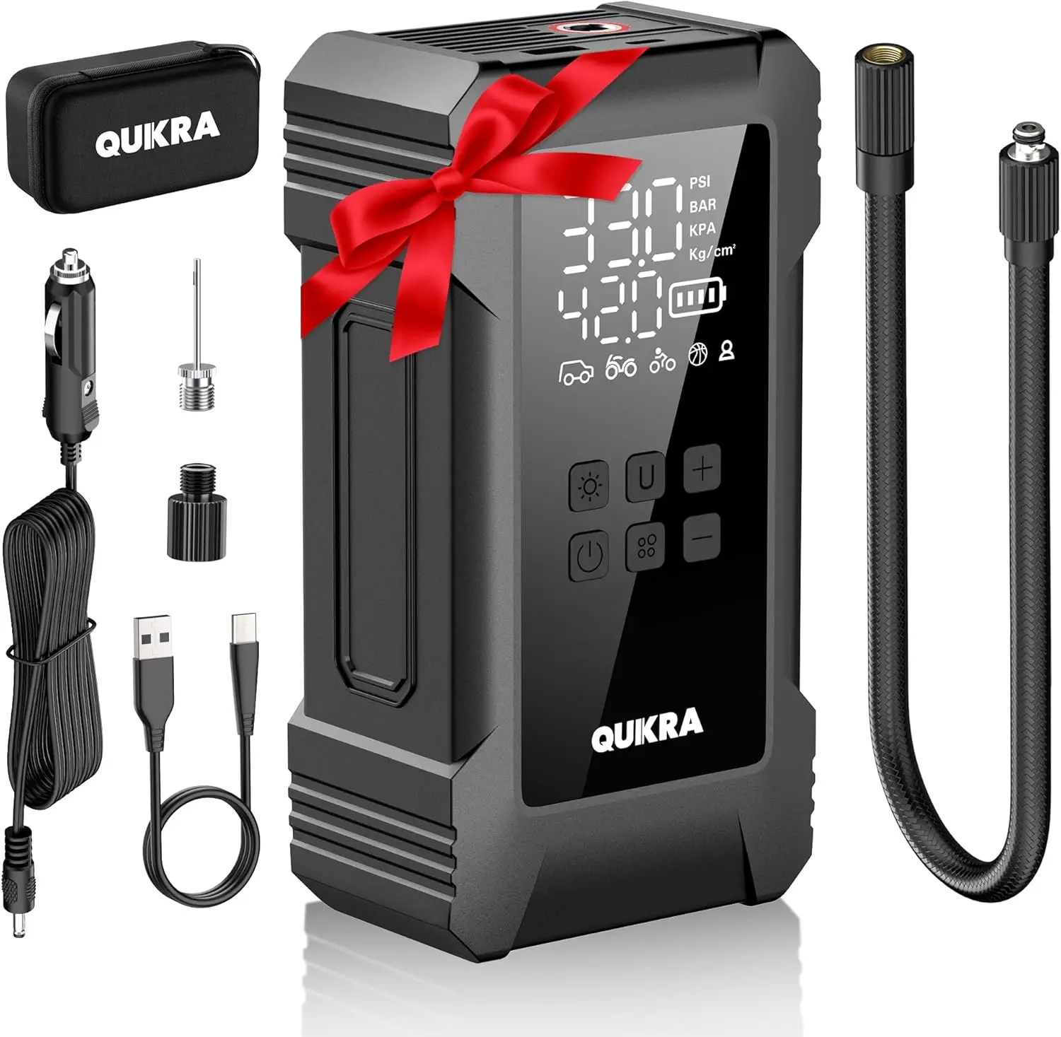 منفاخ إطارات NW08 هواء محمول بسعة بطارية 12000 مللي أمبير في الساعة، مضخة إطارات سيارة 4 × أسرع 150 رطل لكل بوصة مربعة لسيارات الدفع الرباعي والشاحنات والبيك اب #1