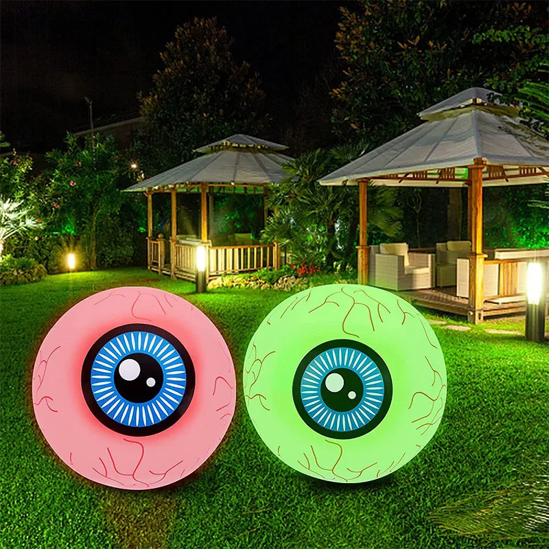 نفخ هالوين مرعبة العين مضيئة حديقة الطرف الديكور البلاستيكية معلقة هالوين حزب بار مسكون ديكورات منزلية