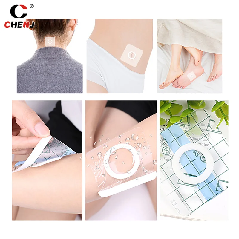 10pcs Medical PU Membrane Disposable Castor Oil Pack Accessories Universal Waterproof Wraps Self-Adhesive Belly Button Protector