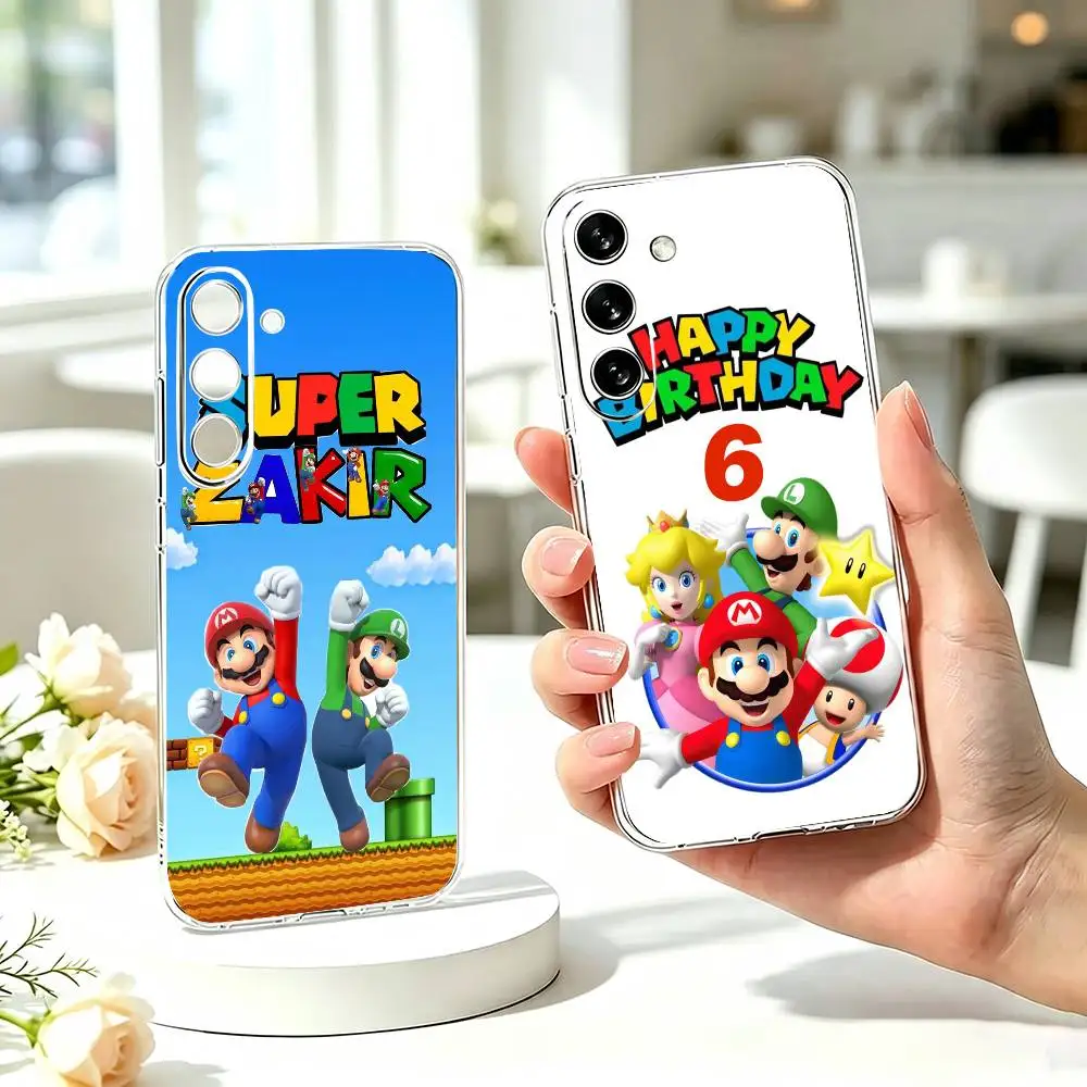 M-MarioS Game  Phone Case For SamsungA10,12,20,21S,30,31,40,50,51,52,70,71 Transparent Cover
