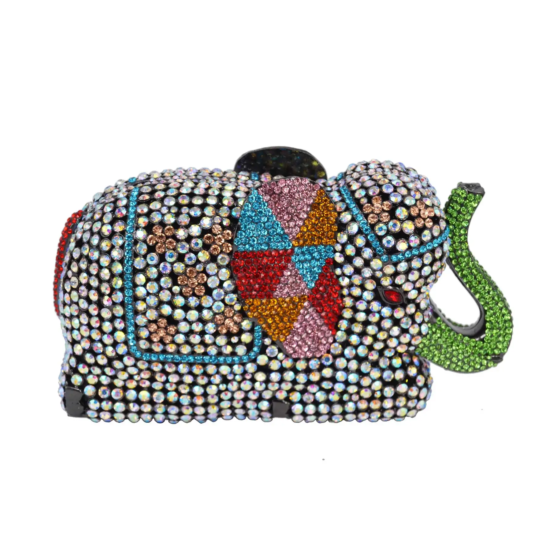 

Luxury Elephant Evening Clutch Bag for Women Rhinestone Crystal Party Bridal Purse Gold Blue Diamond Handbag Cocktail Bag sc487