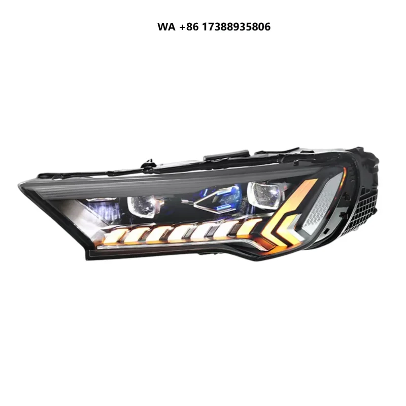 For19-23  Q7 Refitted 12V New LED  Headlight Assembly with Double Lenses 70W 4000 Lm