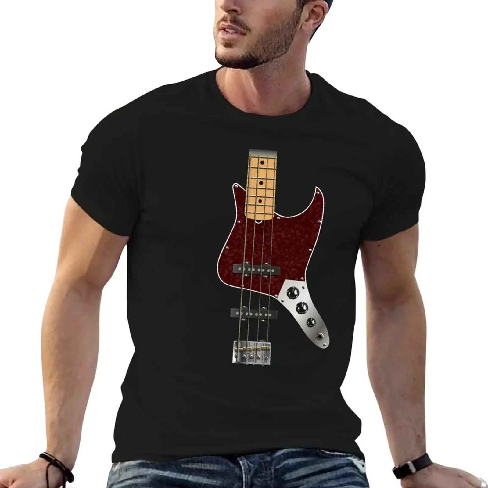 

JAZZ BASS STYLE GUITAR DIGITAL ILLUSTRATION T-Shirt cute clothes vintage graphic tee shirts graphic tee men