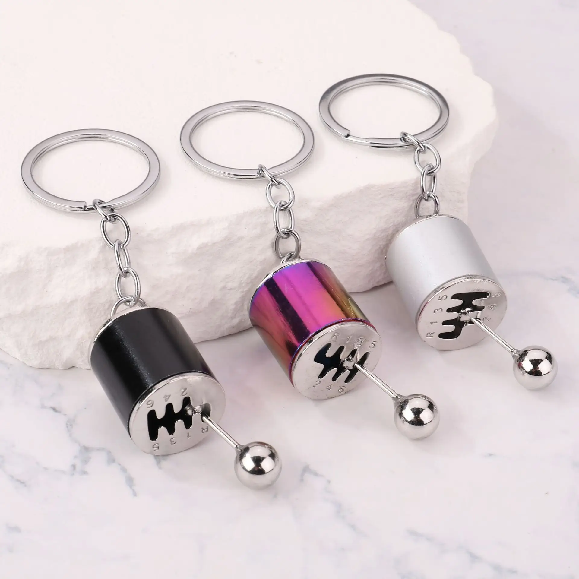 gear shift knob keychain Mini Turbo Turbocharger Keychain Car-styling Keyring Gear Gearbox Pendant Keychain Stick Knobs Keyring