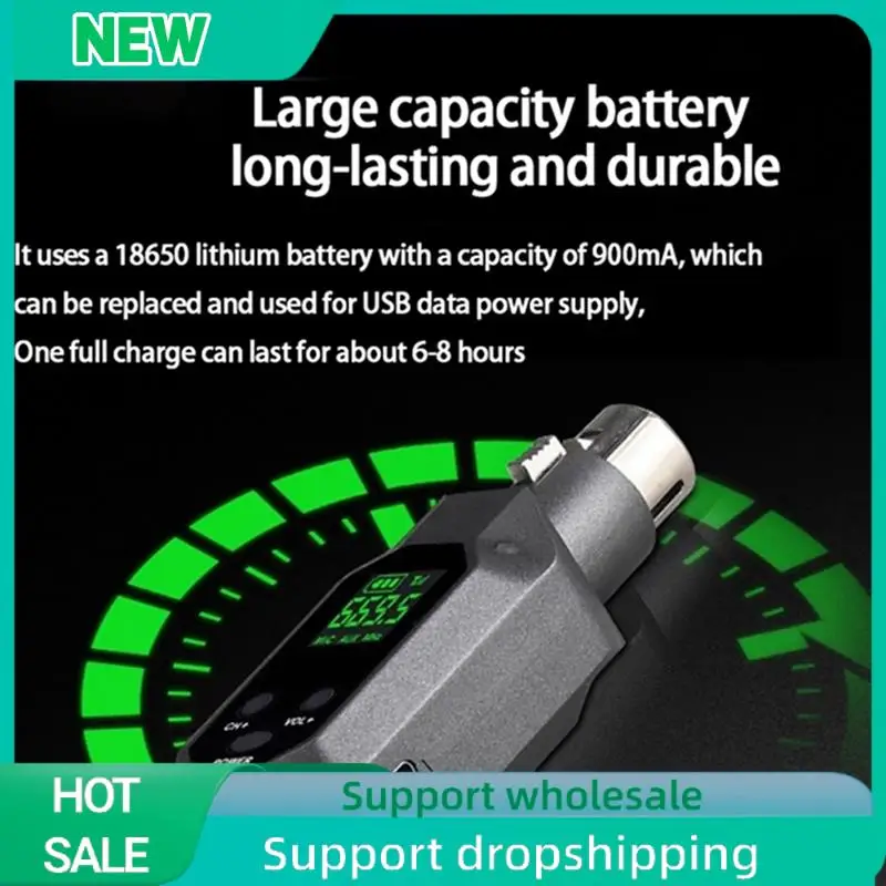 Solid Microphone Wireless System Transmitter Receiver 1 With 2 Use For Wired Dynamic Microphone UHF Wireless Adapter Easy To Use