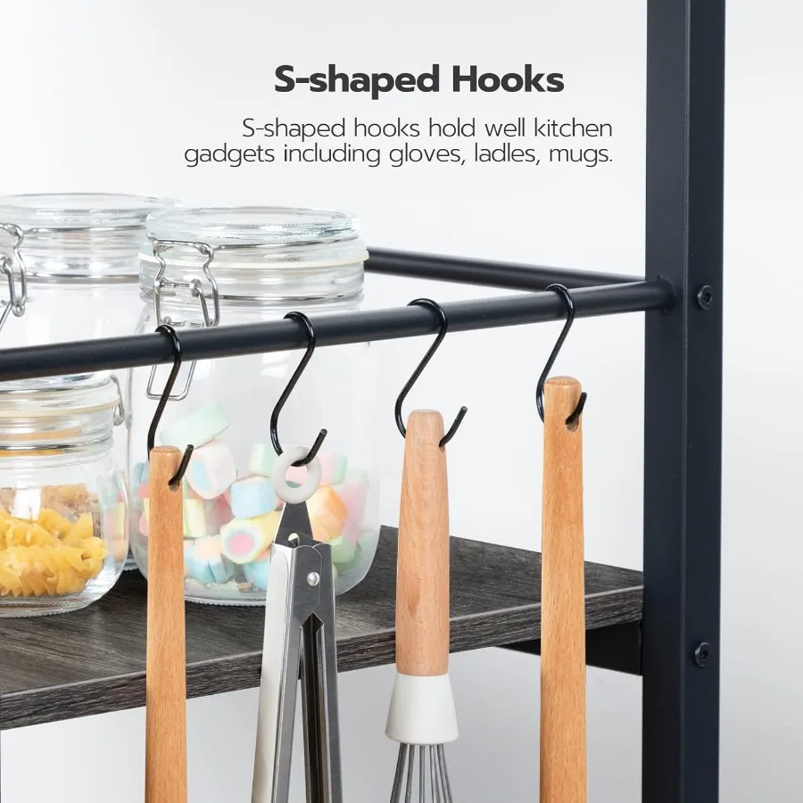 جزيرة المطبخ مع جزيرة المطبخ الصناعية للتخزين على عجلات وحاويات جانبية عربة مطبخ من 3 طبقات مع محطة عمل كبيرة S