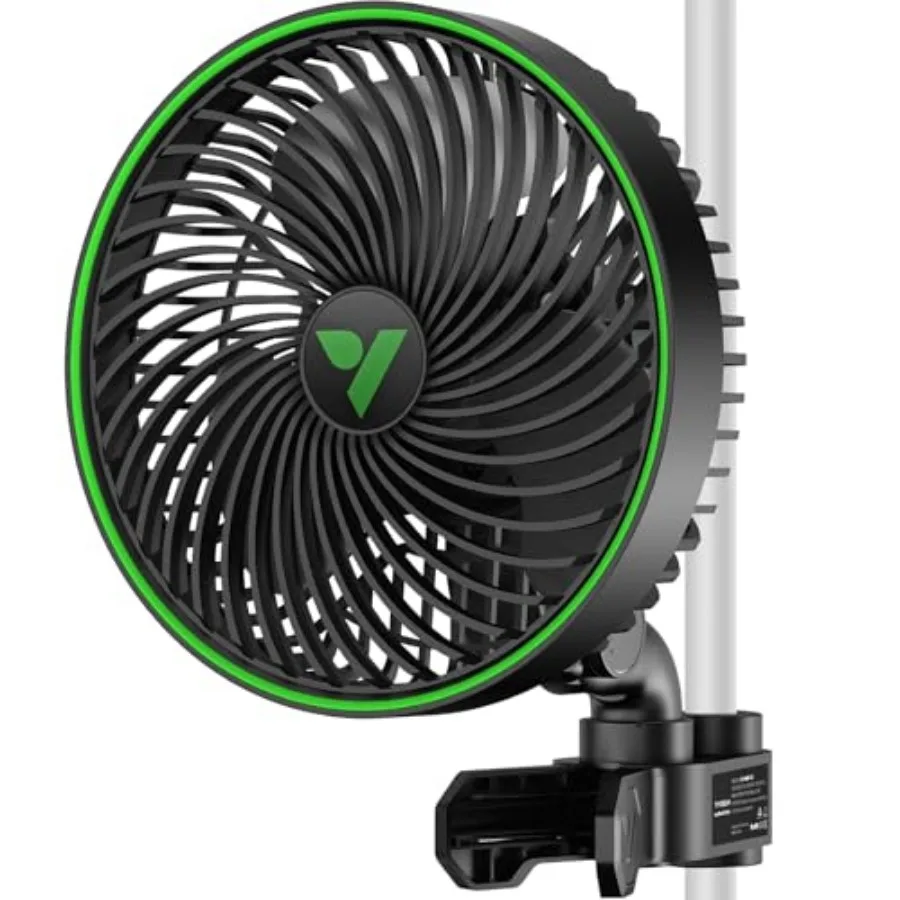 

AeroWave E6 Gen, Grow Tent Clip Fan 6", EC Motor, Smart Control, Powerful Oscillating Fan, Local Timer, Weatherproof IP54, for