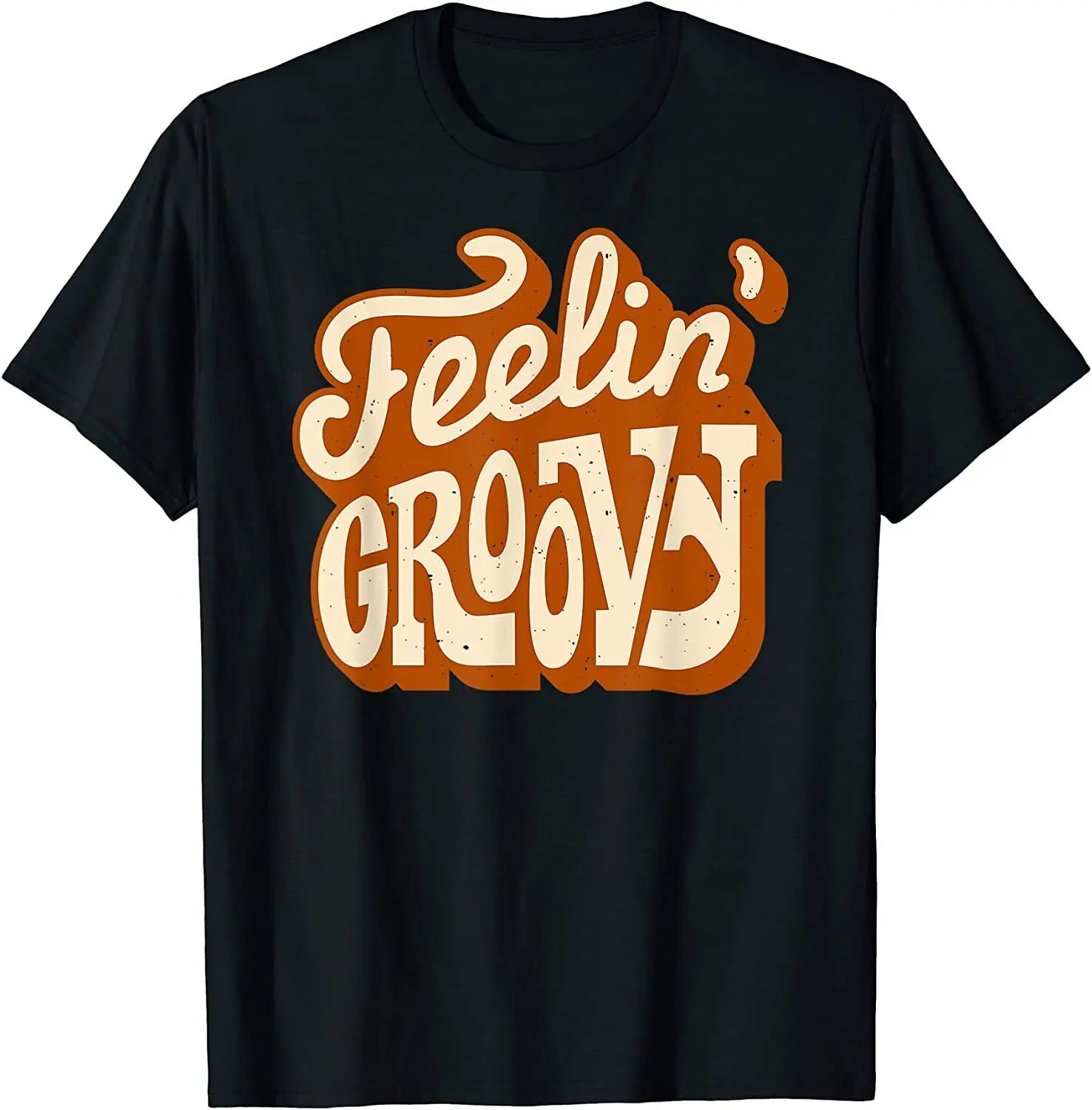 NEW! Feeling Groovy 70s Throwback Retro Vintage Good Vibes T-Shirt - MADE IN USA