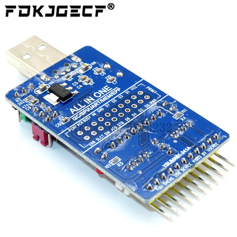 SEMUA DALAM 1 CH341A USB ke SPI I2C IIC UART TTL ISP Modul Adaptor Serial Konverter EPP/MEM Untuk Debugging Serial Brush RS232 RS485