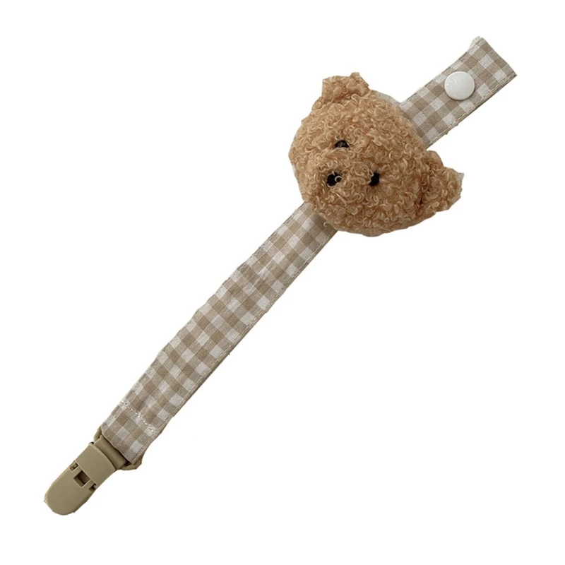 Simpatico orso Plaid in cotone ciuccio a catena Clip bambino che allatta dentiera succhietto Clip fai da te fittizio capezzolo titolare guinzaglio cinghia doccia