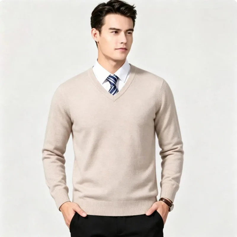v-neck Camel
