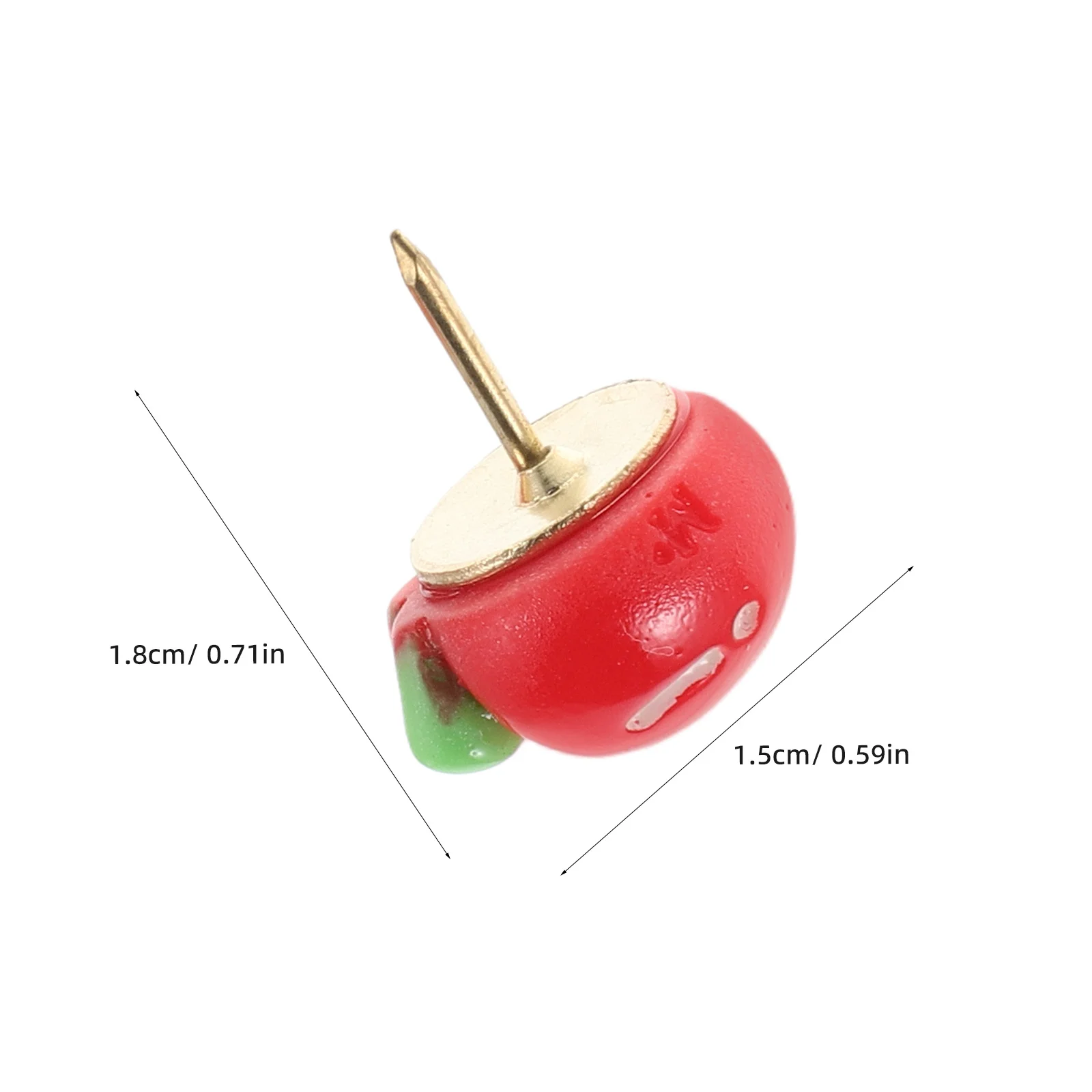 دبابيس دفع تفاح واقعية مزخرفة على شكل فاكهة إبداعية مستلزمات مكتبية أدوات مكتبية فريدة من نوعها هدية شعبية