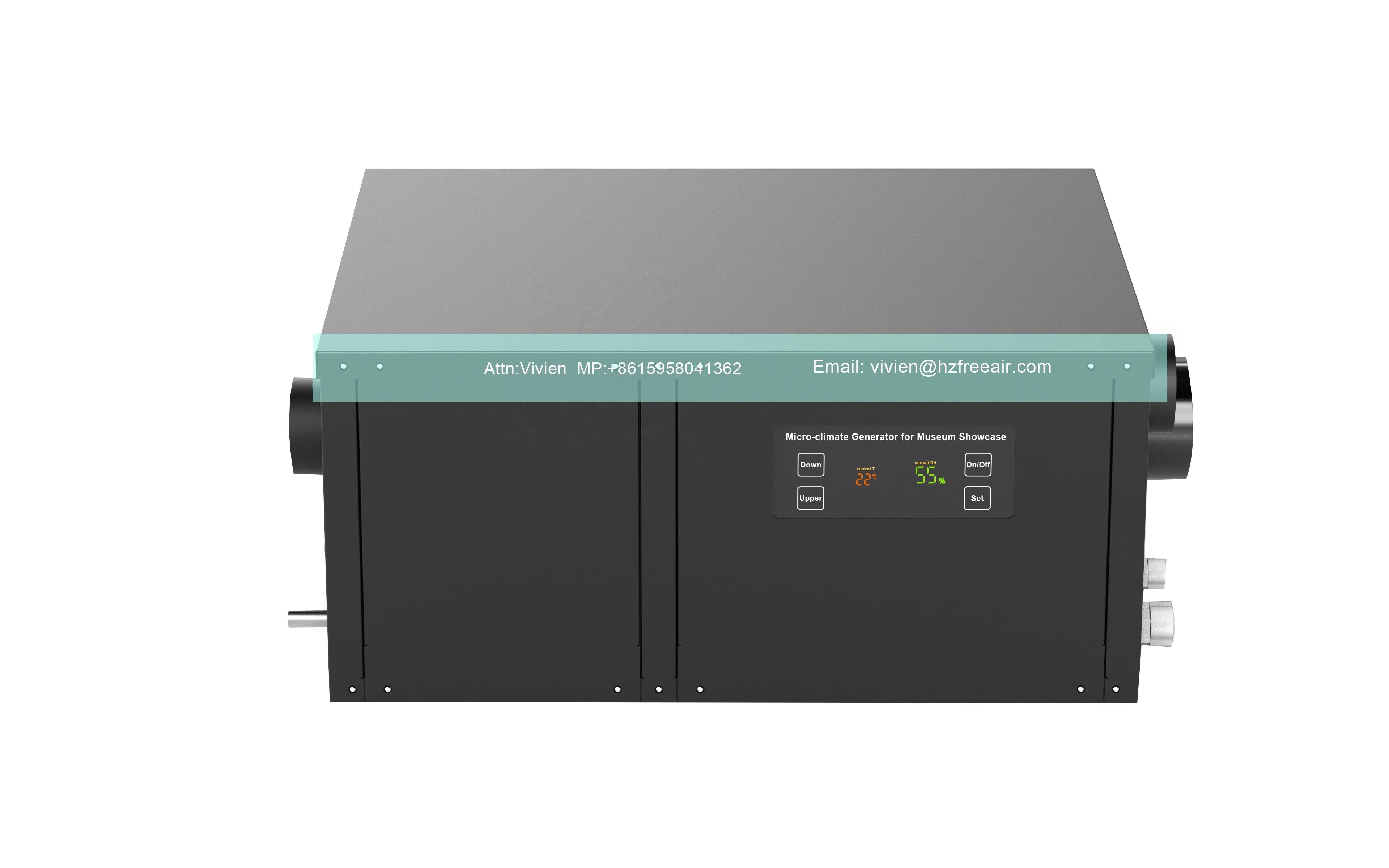 Aircon with Both Temperature and Humidity Control for museum Display Cases