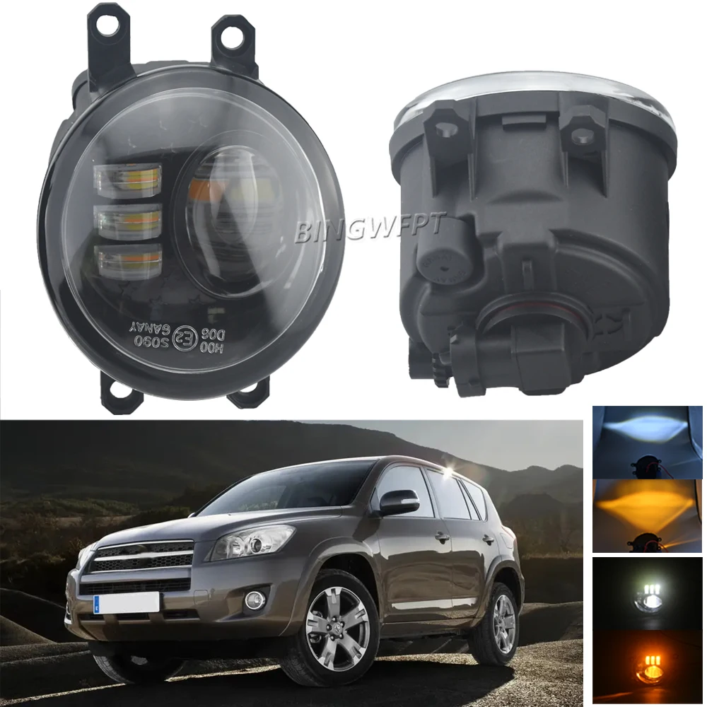 2PCS LED Fog Lights Daytime Running Lights For RAV4 2009 2010 2011 2012 For Corolla 2011-2013 12V H11 Fog Lamp Foglamps