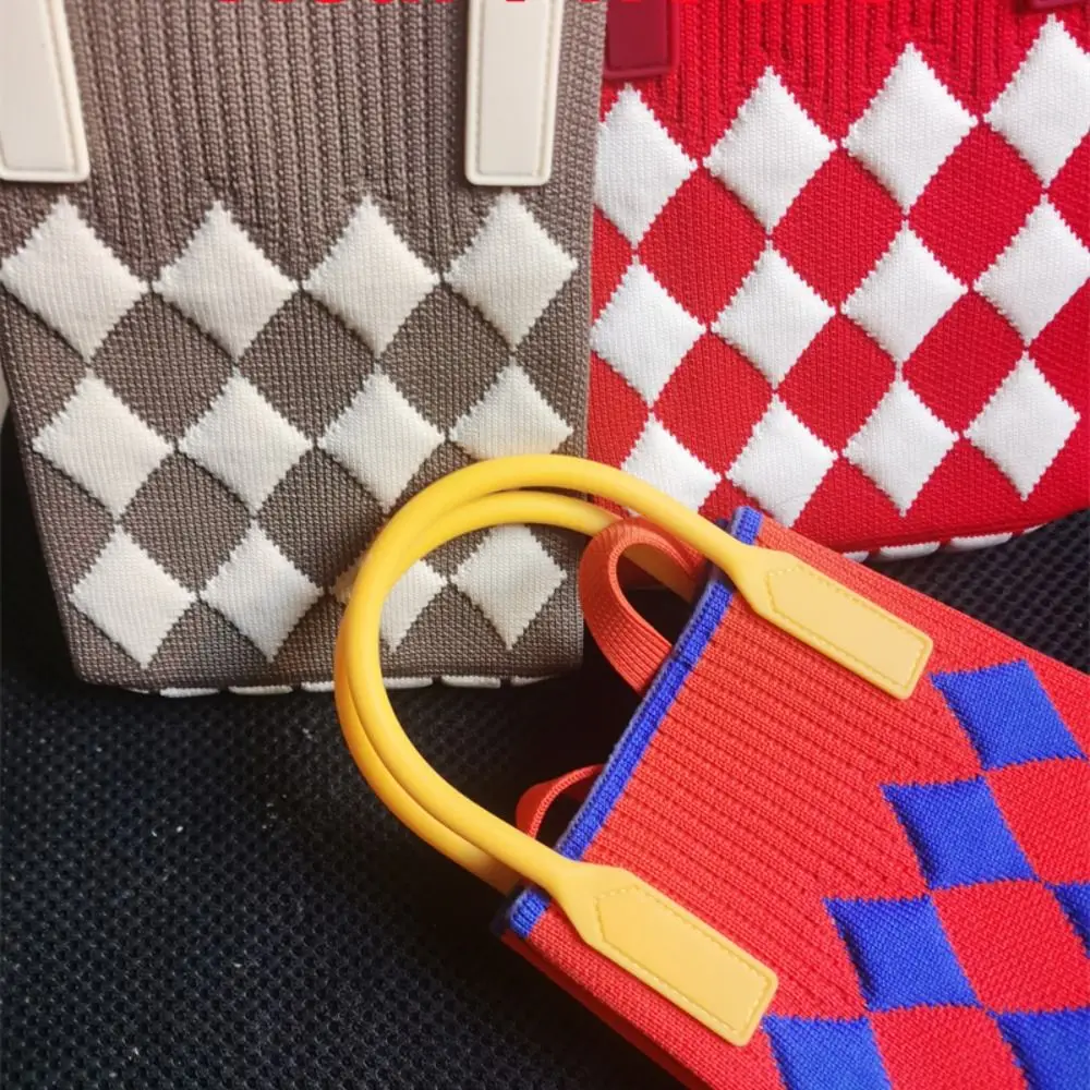 Moda w geometryczny wzór damska torebka z dzianiny damska torebka pleciona torebka torba na ramię Crossbody