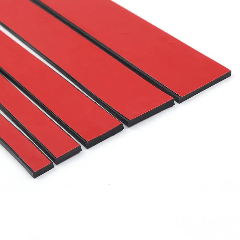 50cm Black Silicone Rubber Strip Self Adhesive Sealing Strip Anti-skid High Temperature Resistant Durable Thicknes 3/5mm