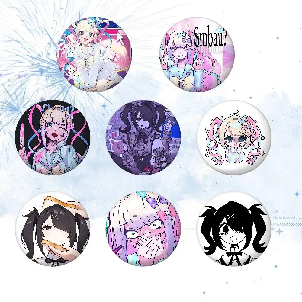N-Needy Girl Overdose Cute Hot Brooches On Backpack Decoration Round Enamel Pins For Jewelry Gifts Bag Accessorys