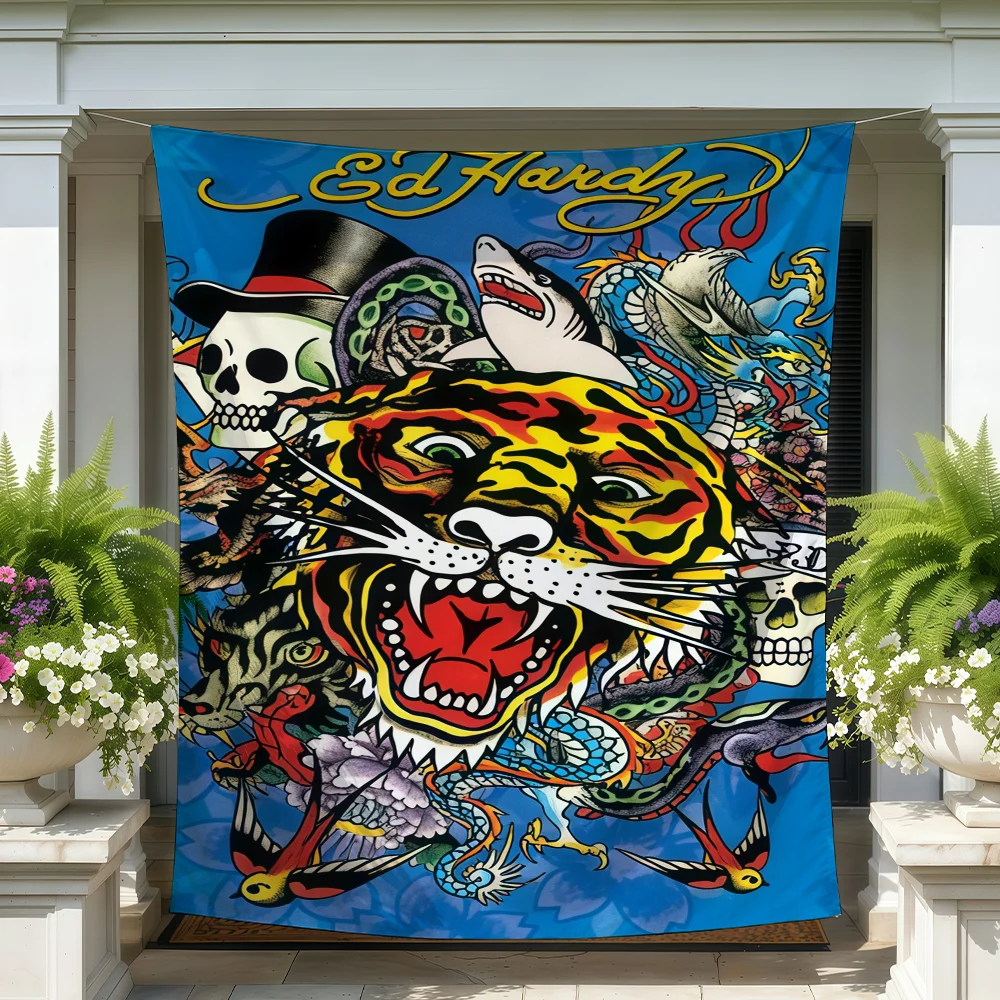 Fashion print E-Ed H-Hardy flag For Living Room Home Dorm Decor Wall Outdoor Camping Party Banner Gifts