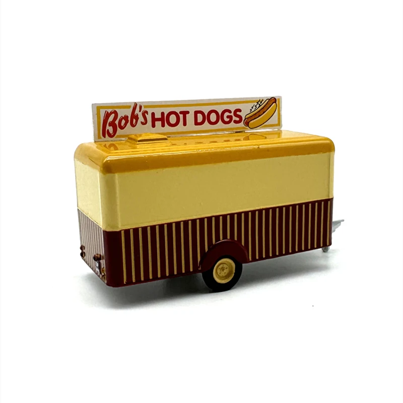 1:76 Scale Diecast Alloy Bob's Hot Dog Mobile Trailer Toys Cars Model Classics Adult Collectible Souvenir Gifts Static Display