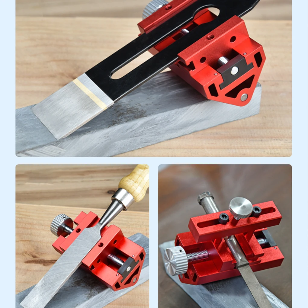 Metal Sharpener Abrasive Tools Manual Knife Sharpener Sharpening Jig Angle Adjustable Inclined Edges Wood Chisel Fixing Bracket