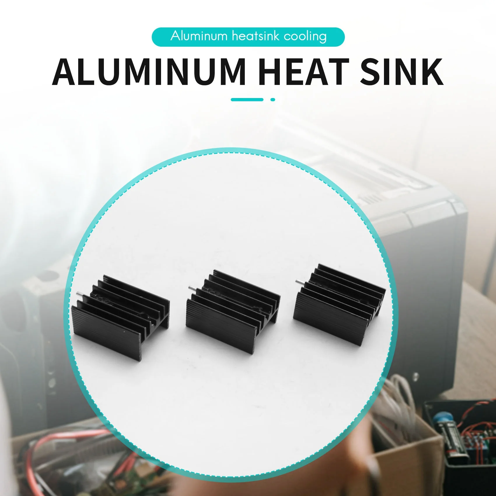 10 Pcs 21x15x11mm Black Aluminum Heat Sink for TO-220 Mosfet Transistors