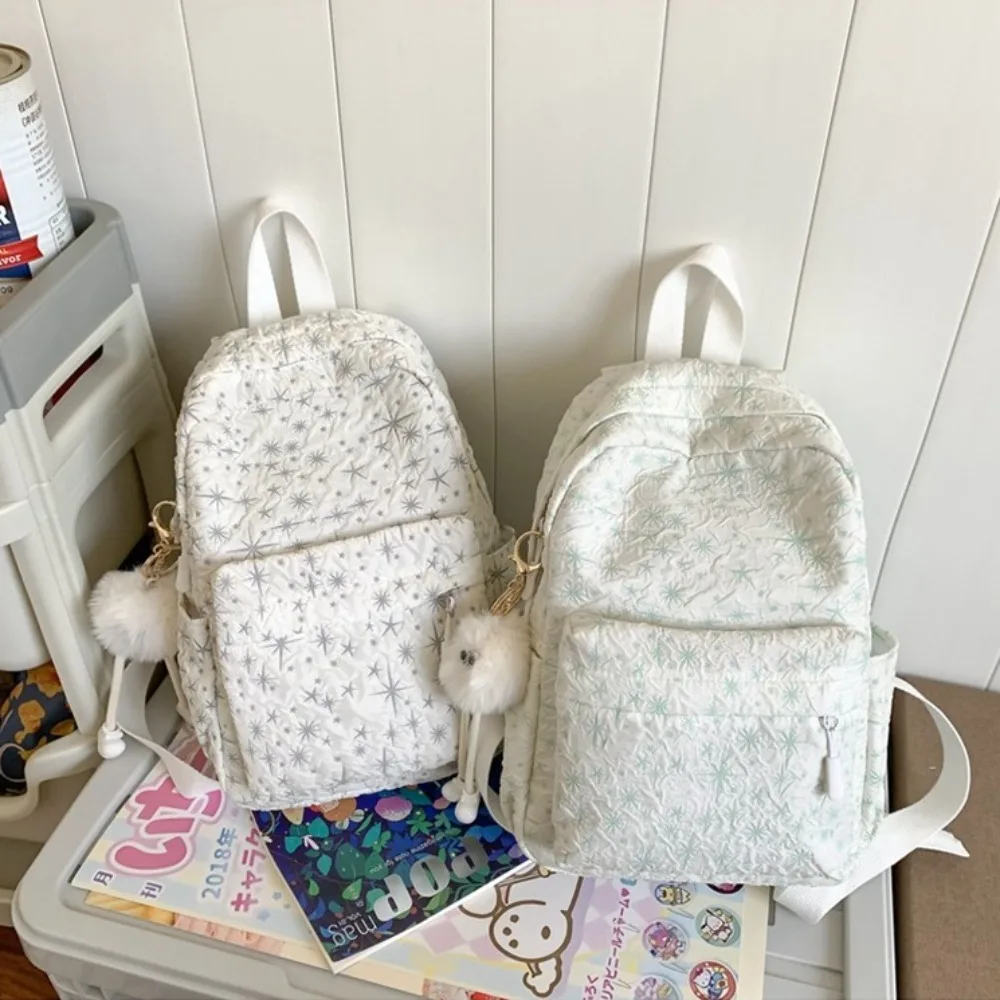 

Large Capacity Women's Backpack New Nylon Adjustable Strap School Bag Printing Students Backpack Girls
