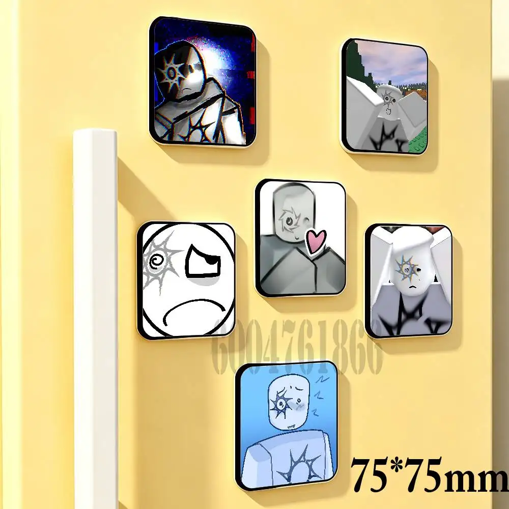 B-Broken Spawn 75mm Square Cute Fridge Magnet Decorative Refrigerator Magnet Home Kitchen Decoration Souvenir Gift